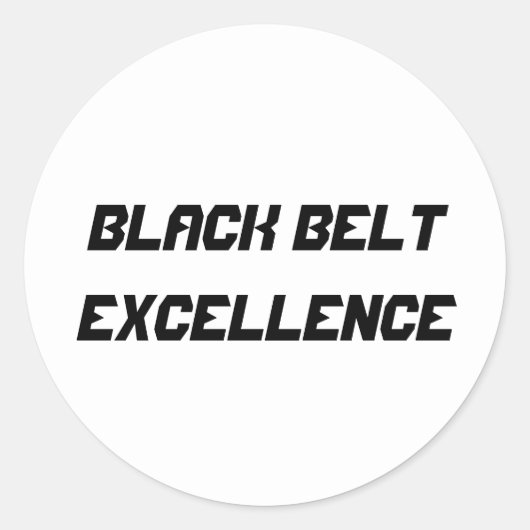 Rond Sticker d'excellence de la ceinture noire (Devant)