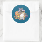Rond Sticker d'Halloween Chipmunk (Sac)