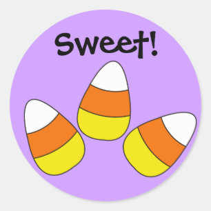 Rond Sticker d'Halloween de maïs doux