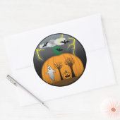 Rond Sticker d'Halloween de Mat (Enveloppe)