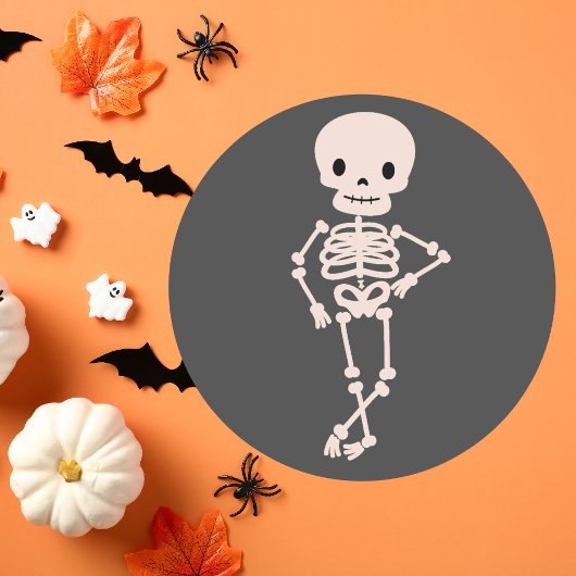 Rond Sticker d'Halloween moderne simple