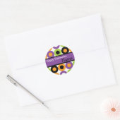 Rond Sticker d'Halloween rétro (Enveloppe)