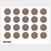 Rond Sticker d'Halloween Spider Web (Feuille)