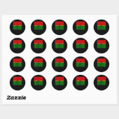 Rond Sticker d'histoire noire4 (Feuille)