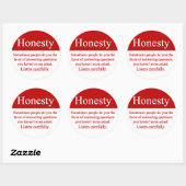 Rond Sticker d'honnêteté (Feuille)