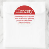 Rond Sticker d'honnêteté (Sac)