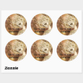 Rond Sticker Dia de los Muertos (Feuille)
