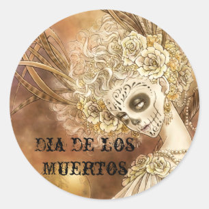 Rond Sticker Dia de los Muertos