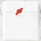 Rond Sticker Diagonal Red Bow (Sac)