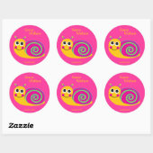 Rond Sticker d'identification de l'escargot (Feuille)