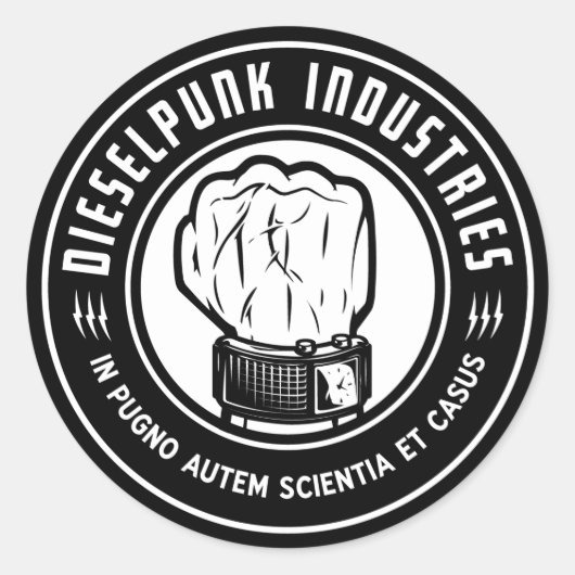 Rond Sticker Dieselpunk Industries (Devant)