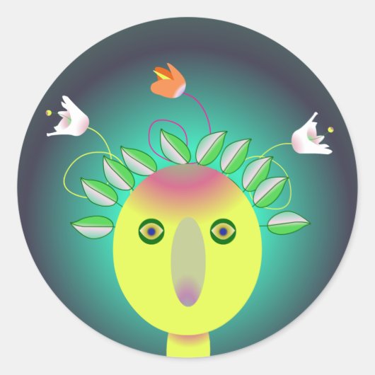 Rond Sticker DIEU FLOWER (Devant)