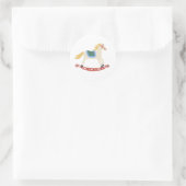 Rond Sticker d'illustration de Cheval-Roche (Sac)