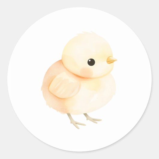 Rond Sticker d'illustration pour bébé doux (Devant)