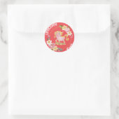 Rond Sticker d'illustration pour fille Unicorn (Sac)