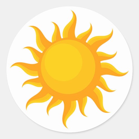 Rond Sticker d'illustration solaire (Devant)