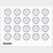 Rond Sticker d'impression Bibliothèque Zebra - S'il vou (Feuille)