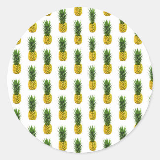 Rond Sticker d'impression d'ananas
