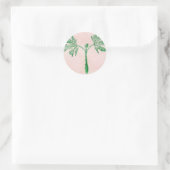 Rond Sticker d'impression de feuille de nature (Sac)