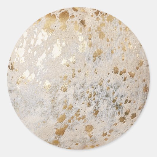 Rond Sticker d'impression en Or Personnalisé (Devant)