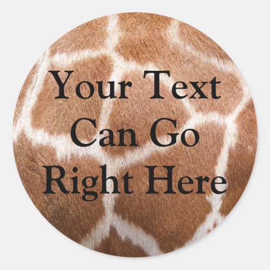 Rond Sticker d'impression Giraffe (Devant)