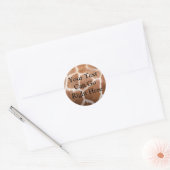 Rond Sticker d'impression Giraffe (Enveloppe)