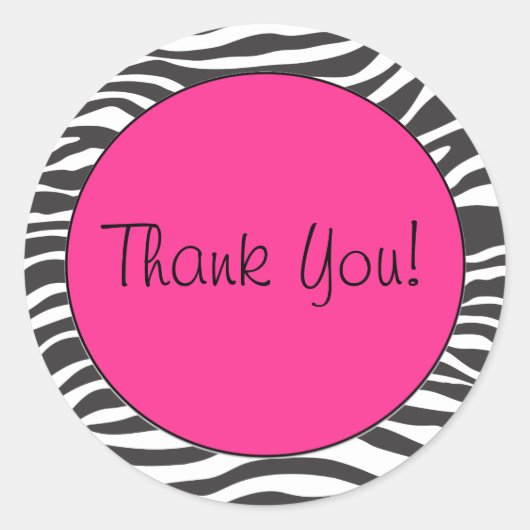 Rond Sticker d'impression Zebra (Devant)