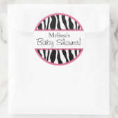Rond Sticker d'impression Zebra Chic R-PKBK (Sac)