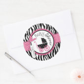 Rond Sticker d'impression Zebra Chic R-PKBK-2 (Enveloppe)