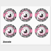Rond Sticker d'impression Zebra Chic R-PKBK-2 (Feuille)