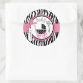 Rond Sticker d'impression Zebra Chic R-PKBK-2 (Sac)