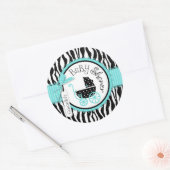 Rond Sticker d'impression Zebra Chic R-TQBK-2 (Enveloppe)
