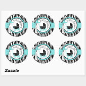 Rond Sticker d'impression Zebra Chic R-TQBK-2 (Feuille)