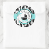 Rond Sticker d'impression Zebra Chic R-TQBK-2 (Sac)