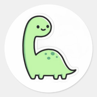 Rond Sticker Dinosaur