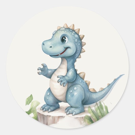 Rond Sticker Dinosaur (Devant)