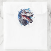 Rond Sticker dinosaure (Sac)