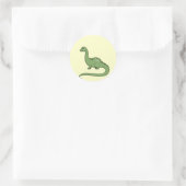 Rond Sticker Dinosaure Vert Enfants (Sac)