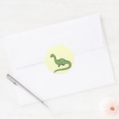 Rond Sticker Dinosaure Vert Enfants (Enveloppe)