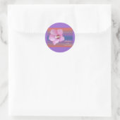 Rond Sticker d'invitation du rose du Parti Sharon (Sac)