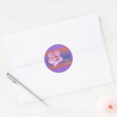 Rond Sticker d'invitation du rose du Parti Sharon (Enveloppe)