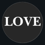 Rond Sticker d'invitation Love élégant<br><div class="desc">Stickers Sceau d'invitation Vows Mariages officiels © 2008 Photographie et design par TDSwhite</div>