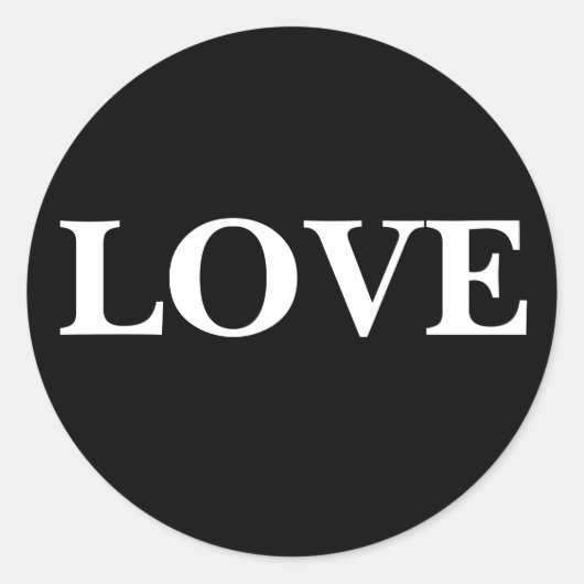 Rond Sticker d'invitation Love élégant (Devant)