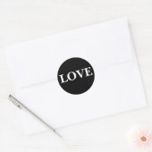 Rond Sticker d'invitation Love élégant (Enveloppe)