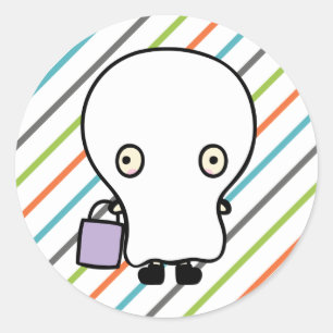 Rond Sticker d'invitation pour les enfants Halloween Co