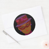 Rond Sticker "Diva" (Enveloppe)