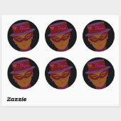 Rond Sticker "Diva" (Feuille)