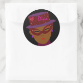 Rond Sticker "Diva" (Sac)