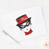 Rond Sticker "Diva I" (Enveloppe)