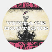 Rond Sticker Diva Mode Orange Retro Dots (Devant)